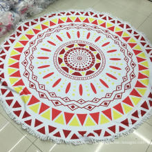 Extra Large 180cm diameter Custom Printed Round Beach Towel with Tassels